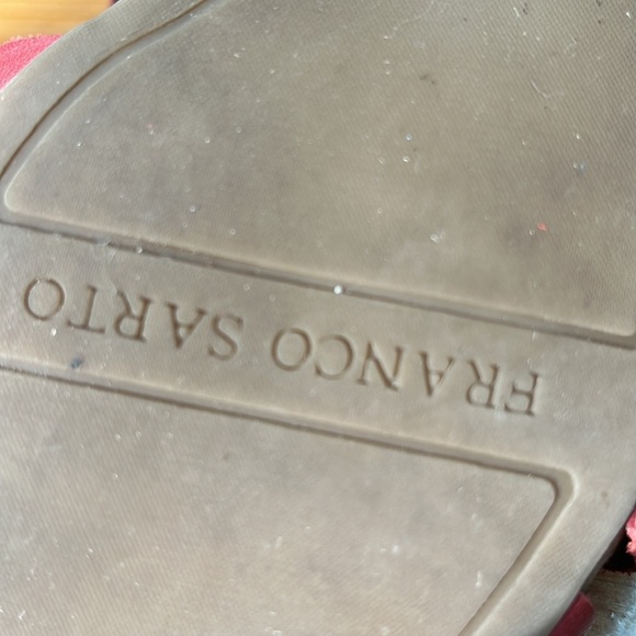 Franco Sarto Red Leather Hanako Wedges size 10 M - Picture 9 of 11